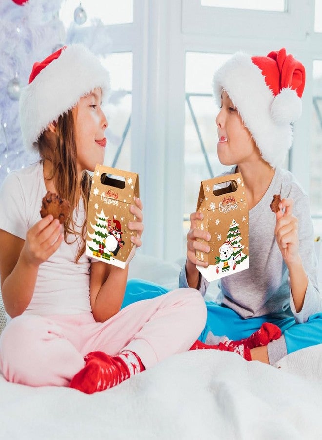 Vellibring مجموعة فيليبرينغ المكونة من 24 علبة حلوى كرافت لعيد الميلاد، علب وأكياس حلوى وبسكويت من ورق الكرافت لتغليف هدايا عيد الميلاد، مستلزمات حفلات عيد الميلاد، ديكورات. - Image 5